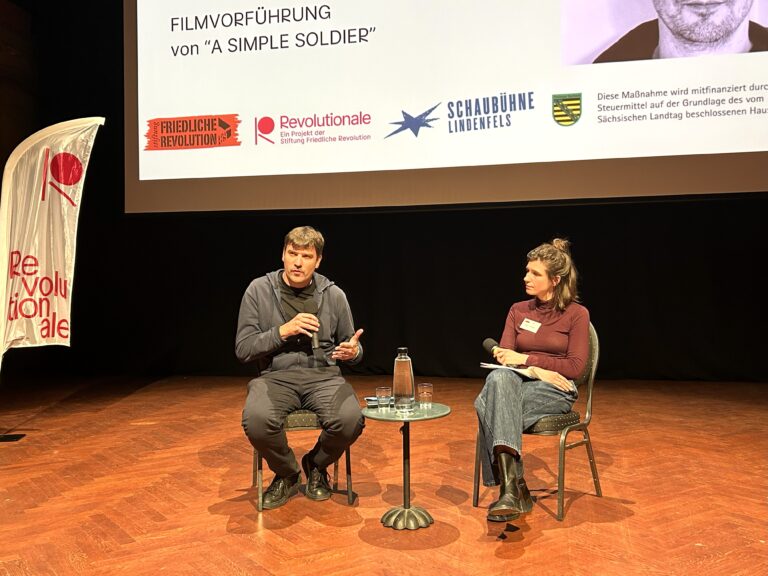 Im Gespräch über die ukrainische Zivilgesellschaft: Tim Bohse und Marie Schwarz