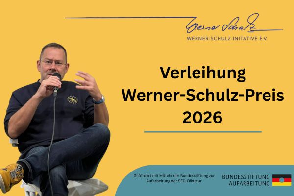 Verleihung Werner-Schulz-Preis 2026